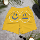 Men's Athletic Long Shorts "Emoji Face Print"